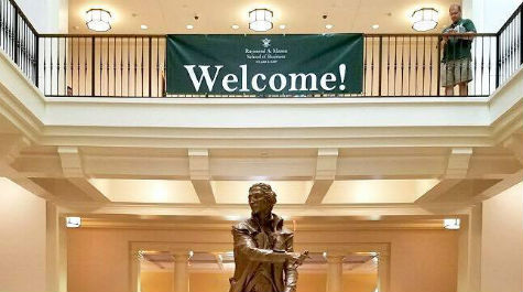 Pierre welcomes William & Mary families to Miller Hall where they were greeted with tours, treats, information sessions, and more.