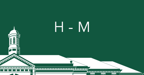 H - M with partial miller hall line art