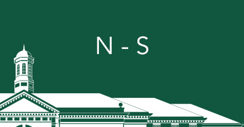 N - S with partial miller hall line art