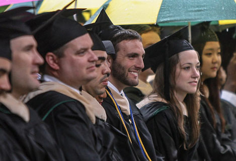 Graduating in the rain