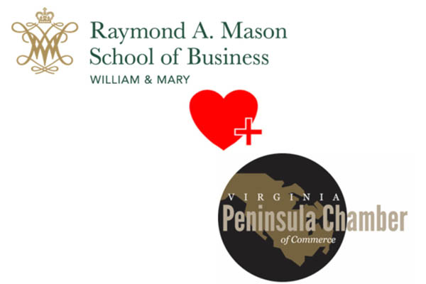 Raymond A. Mason School of Business logo plus Virginia Peninsula Chamber of Commerce logo