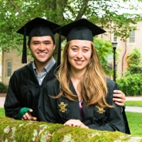 Isabel and Jonny at graduation