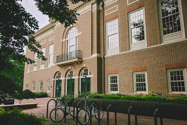 Miller Hall Front Exterior with bikes