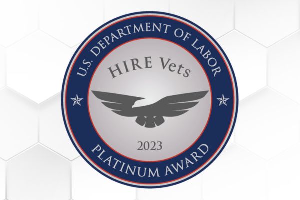 2023 U.S. Department of Labor Hire Vets Platinum Award Logo