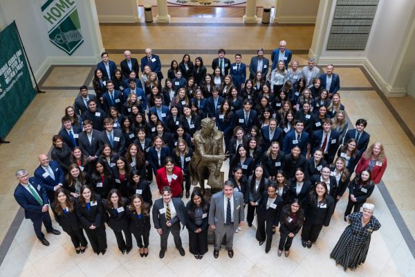 Group of attendees for the 2026 Bianca Caragliano Stock Pitch Competition