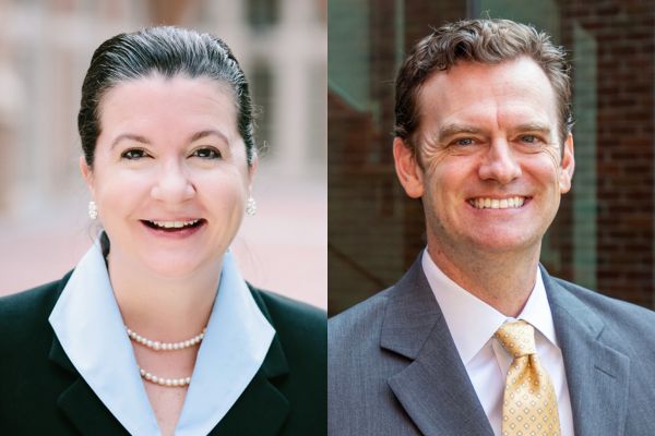 Joint image of Professors Dawn Edmiston and Aaron Bruhl