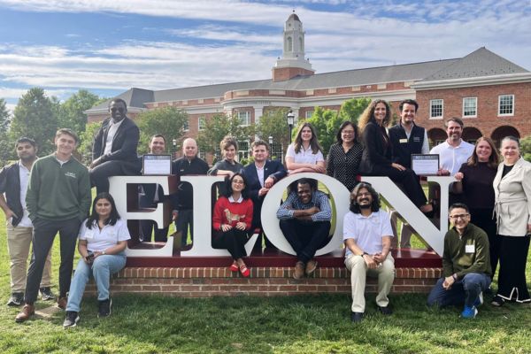 Group shot of W&M team at Elon University